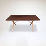AT-303 Sawbuck oak dining table by Hans Wegner for Andreas Tuck 1950s