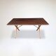 AT-303 Sawbuck oak dining table by Hans Wegner for Andreas Tuck 1950s