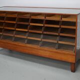Vitrine de magasin ancienne en chêne et verre anglais, vers 1920-1930