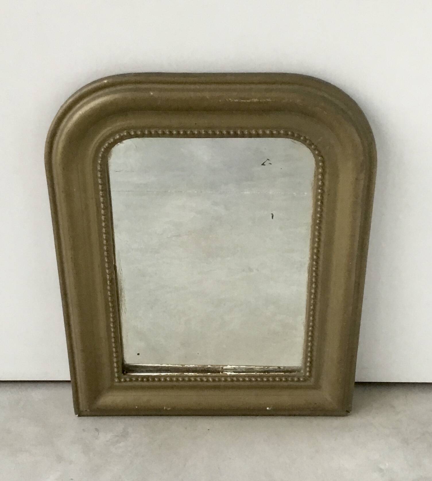 Miroir mural doré bois et stuc - début XXe