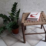 Wooden stool and rope
