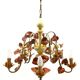 Lustre floral Hollywood Regency, années 1970