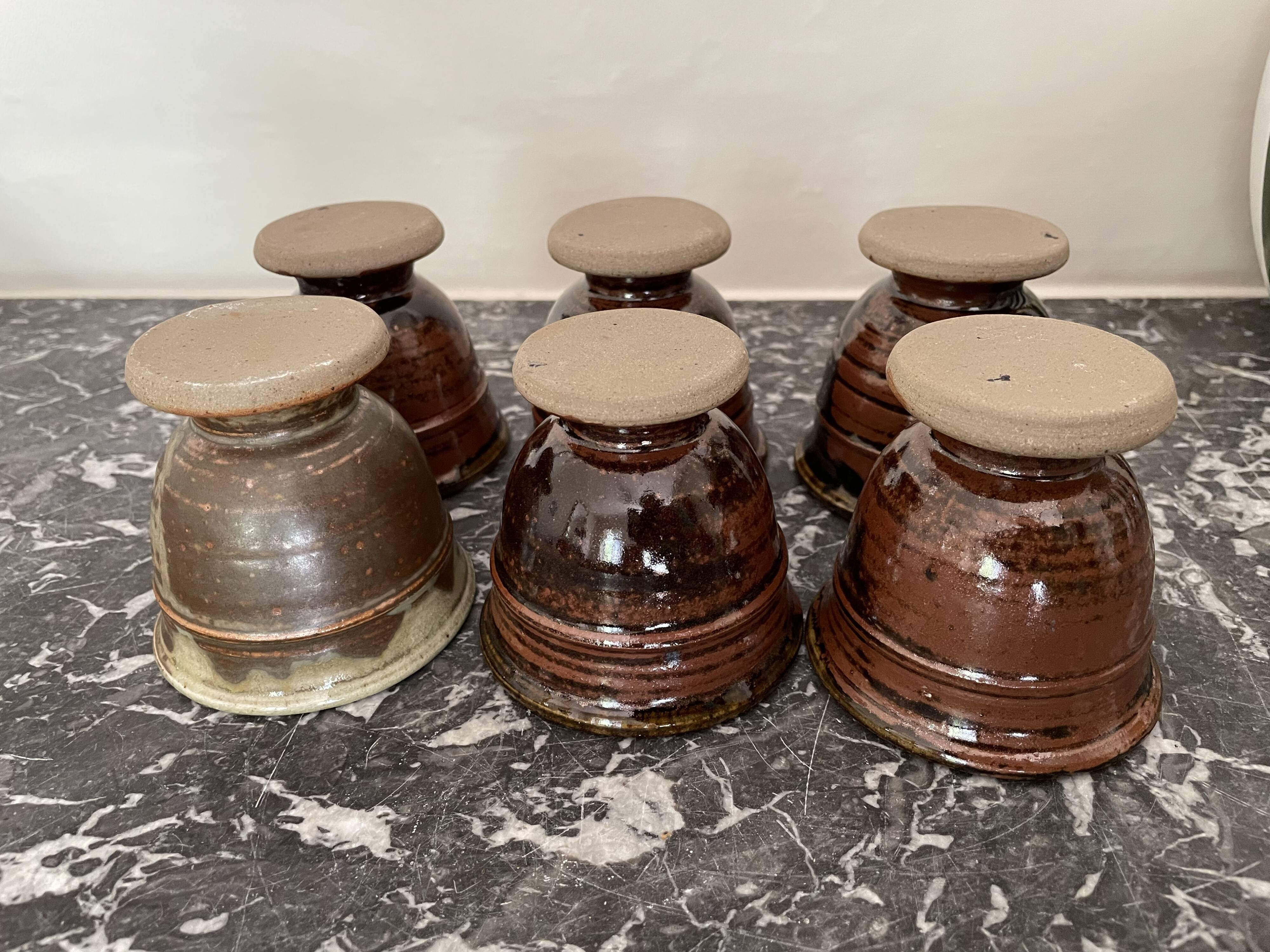 Pyrite stoneware coffee cups La Borne