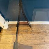 Smoked plexiglass and glass desk