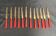 Tableware, twelve vermeil dessert knives in a case from around 1940.