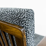 Pair of Restored Black B-7522 armchairs by Zenon Bączyk, 1960’s