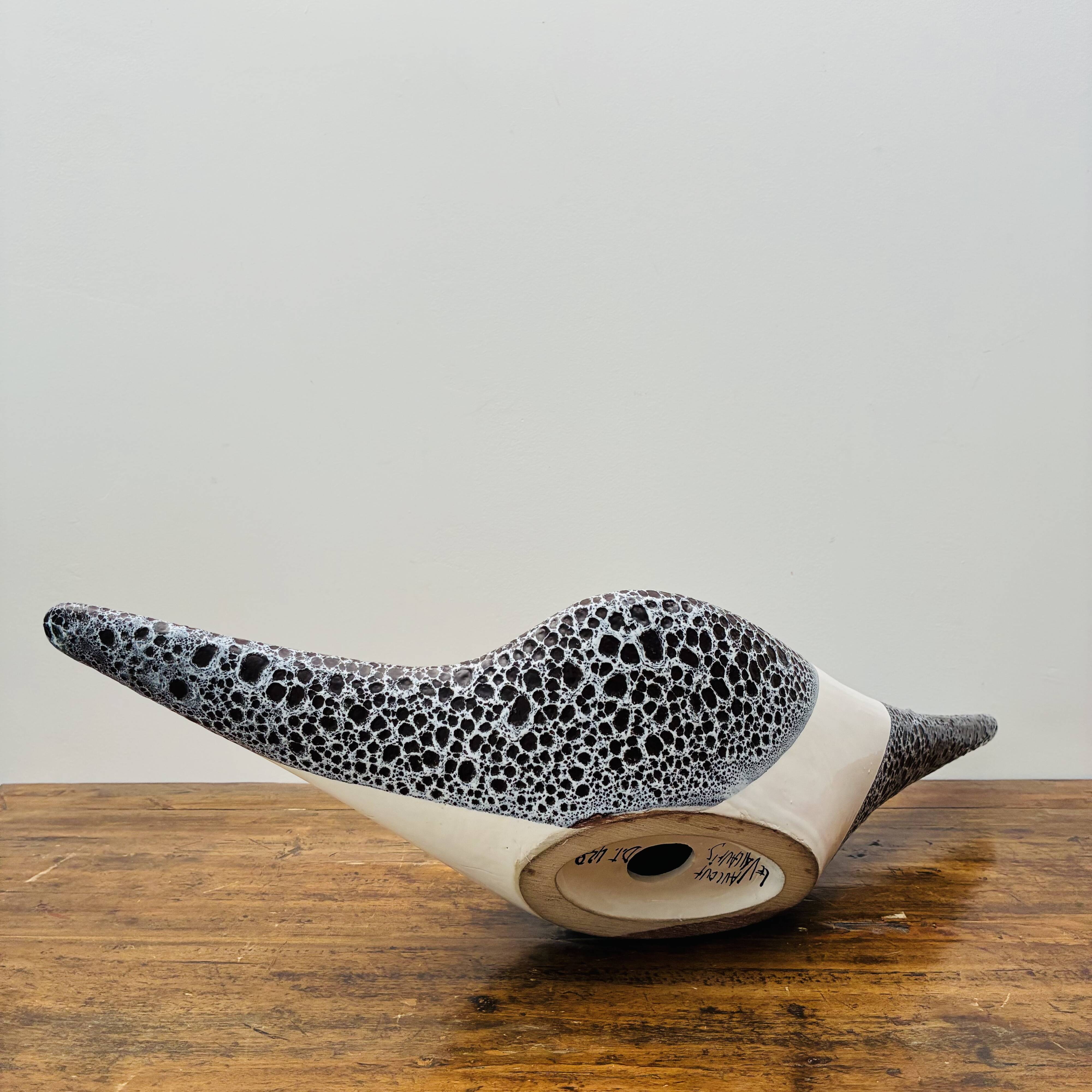 Large sculptural ceramic bowl – Vallauris Atelier Le Vaucour Years