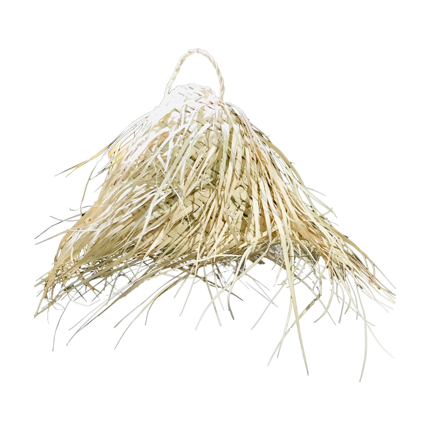 Wicker and raffia suspension