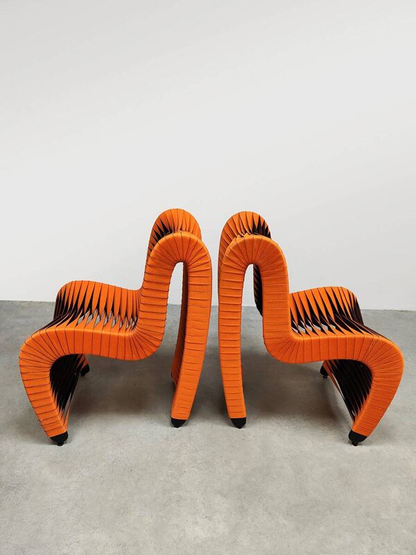 Chaises de salle à manger funky avec ceinture de sécurité, collection Phillips