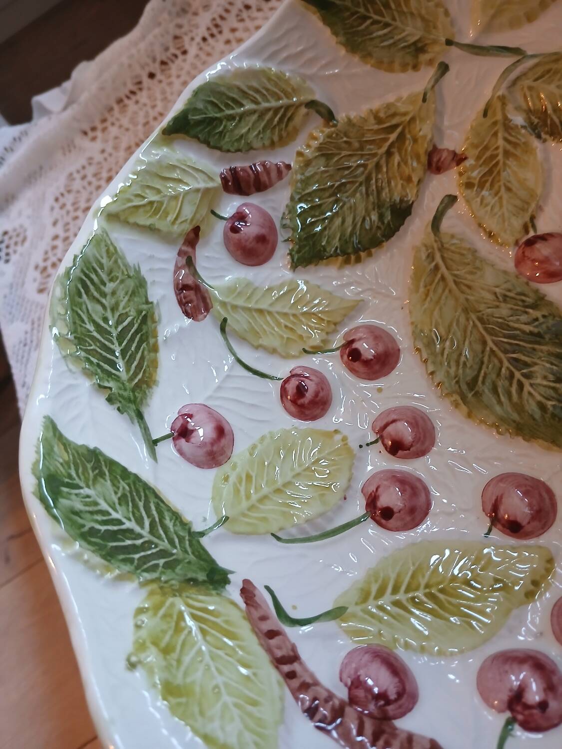 Antique fruit bowl in slip