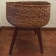 Vintage rattan plant stand