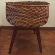 Vintage rattan plant stand