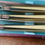 Box of 6 knives with horn handles "A Beaujeu"