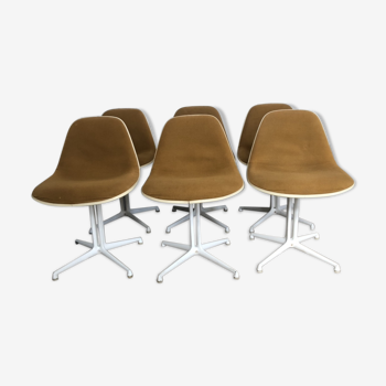 Set of 6 chairs by Charles & Ray Eames Herman Miller edition