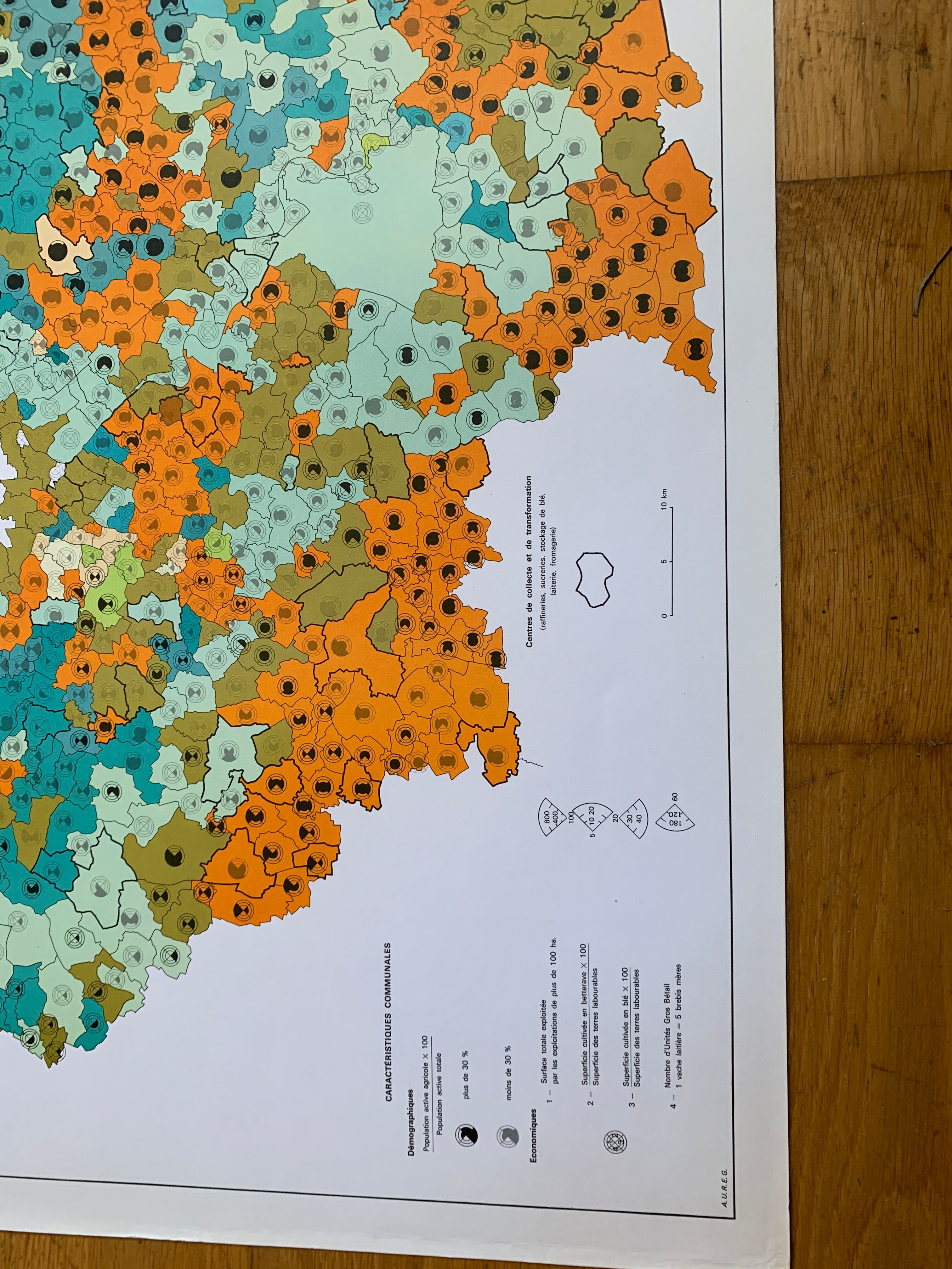 Paris Ile de France map 1967