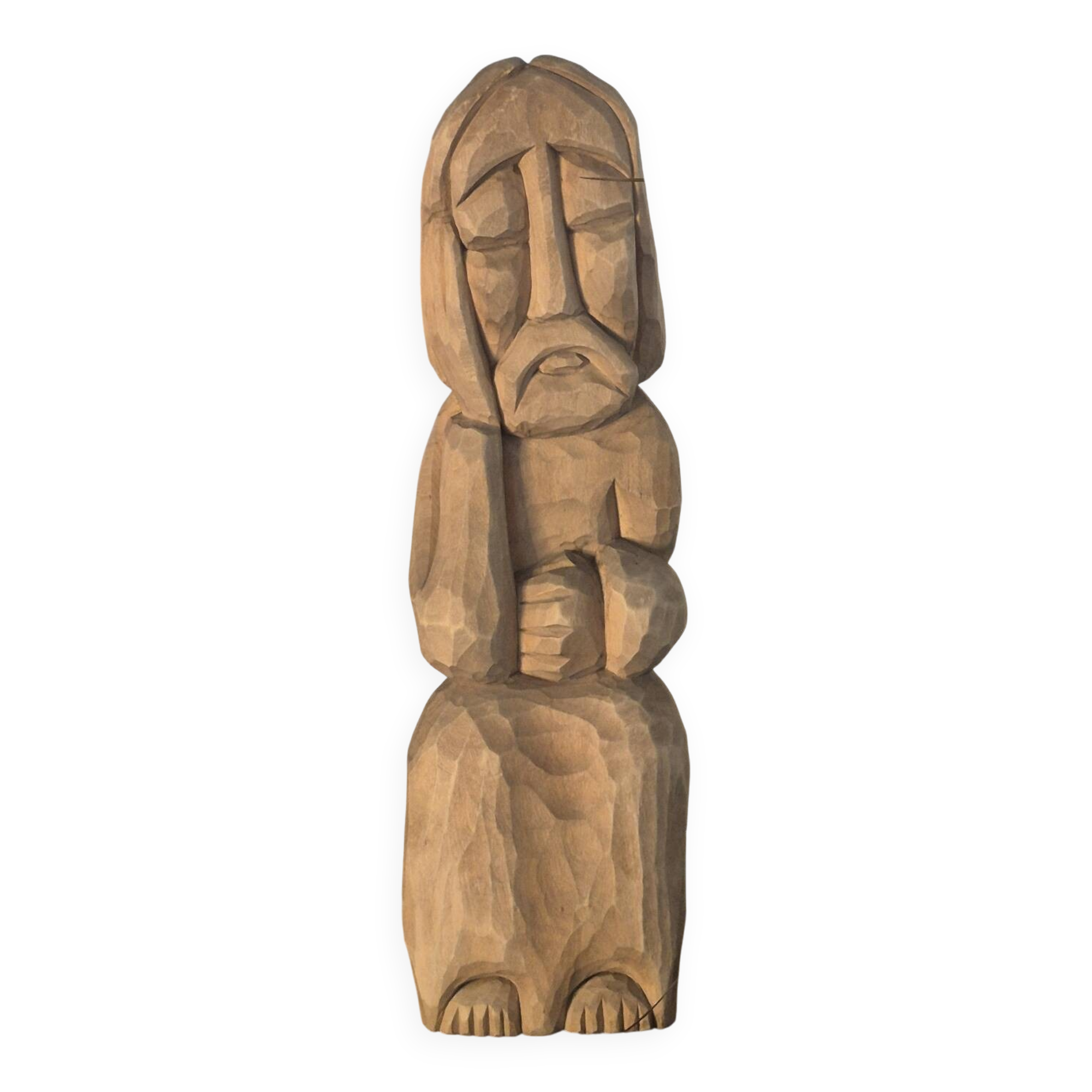 Wooden sculpture statuette