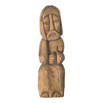 Statuette, sculpture en bois