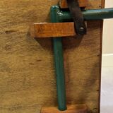 Folding wood and metal school desk