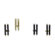 Nickel-plated brass wall lights by Lumière Bologna, 1960s, set of 4.