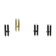 Nickel-plated brass wall lights by Lumière Bologna, 1960s, set of 4.