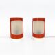 Pair of space age red plastic table lamps by Elektrosvit, 1960s