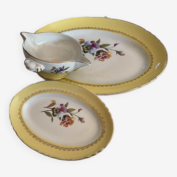 Digoin Sarreguemine saucière dishes thoughts