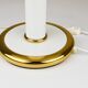 F. Fabbian Mushroom Table Lamp in White and Gold Murano Glass, Italy, 1970s