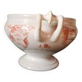 Dutch Tureen Petrus Regout Marines Series 1896 Maastricht Red Transferware