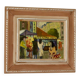 Huile sur panneau suédoise originale « French Street Life » -