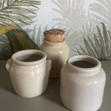 Unbleached ceramic pots
