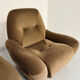 Lot of 2 cosy fabric armchairs, French design, vintage 1970s.