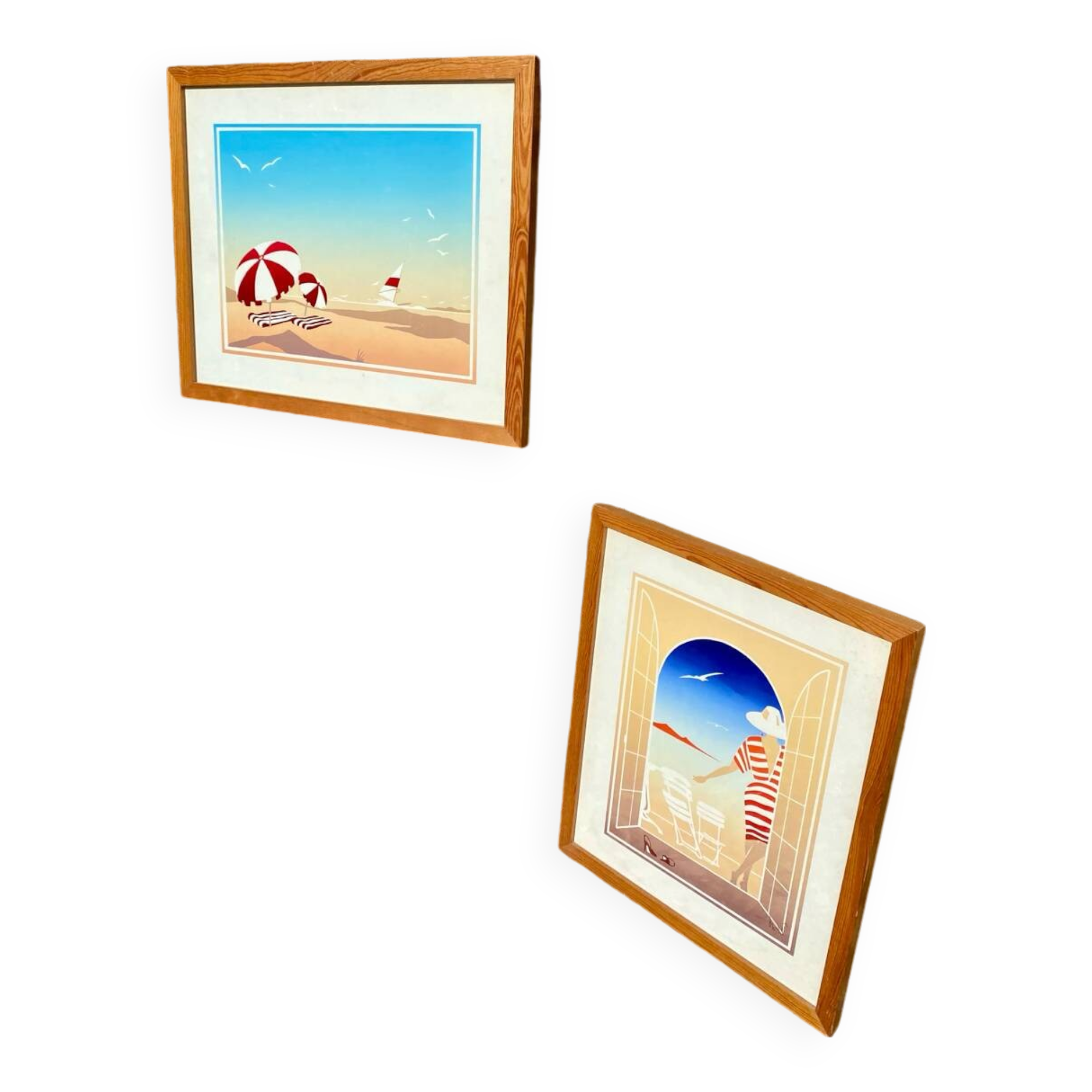 Duo de tableaux vintage 90s