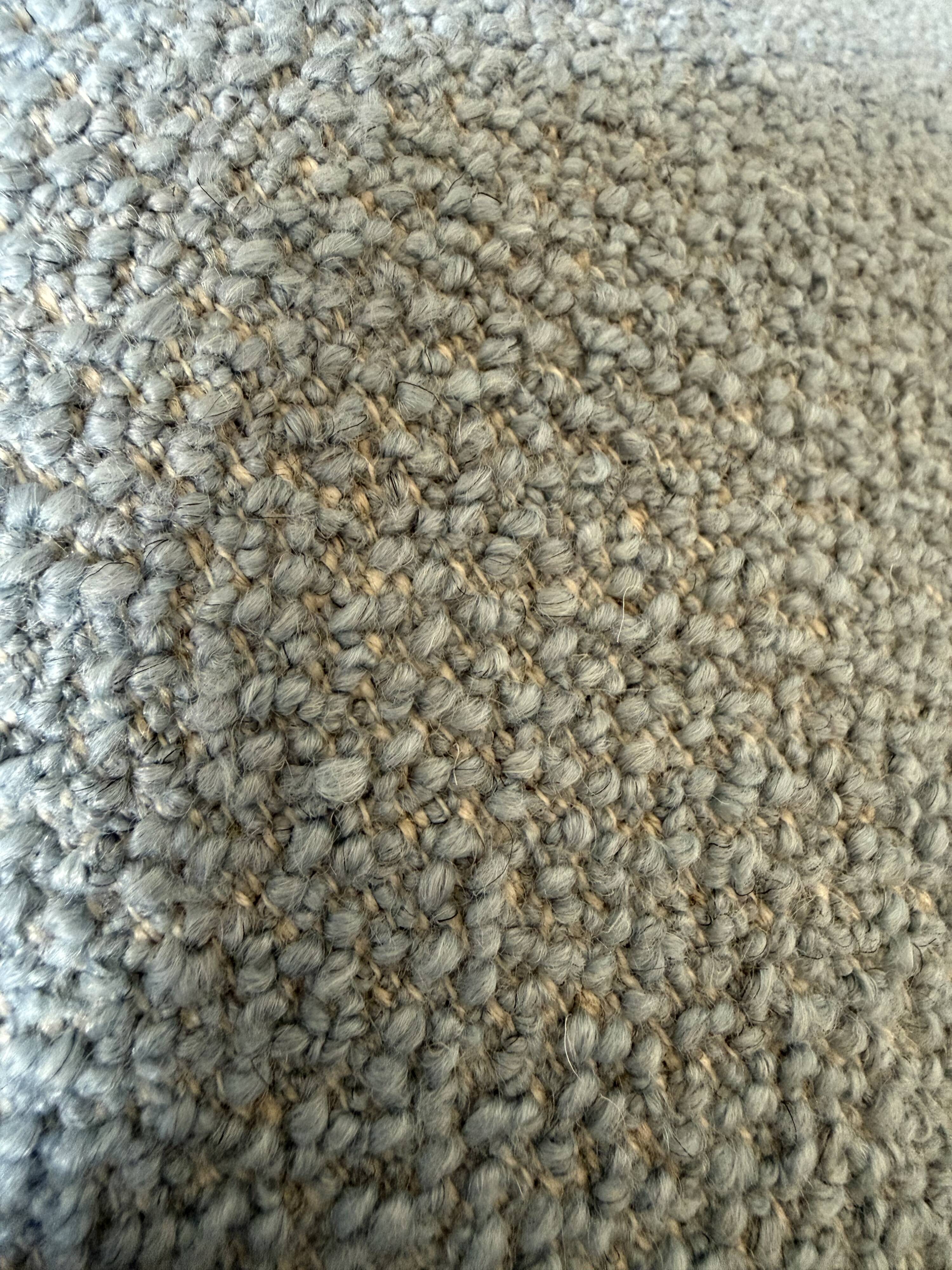 Sublime Maralunga sofa, perfect Cassina. Colour Cielo, boucle fabric.