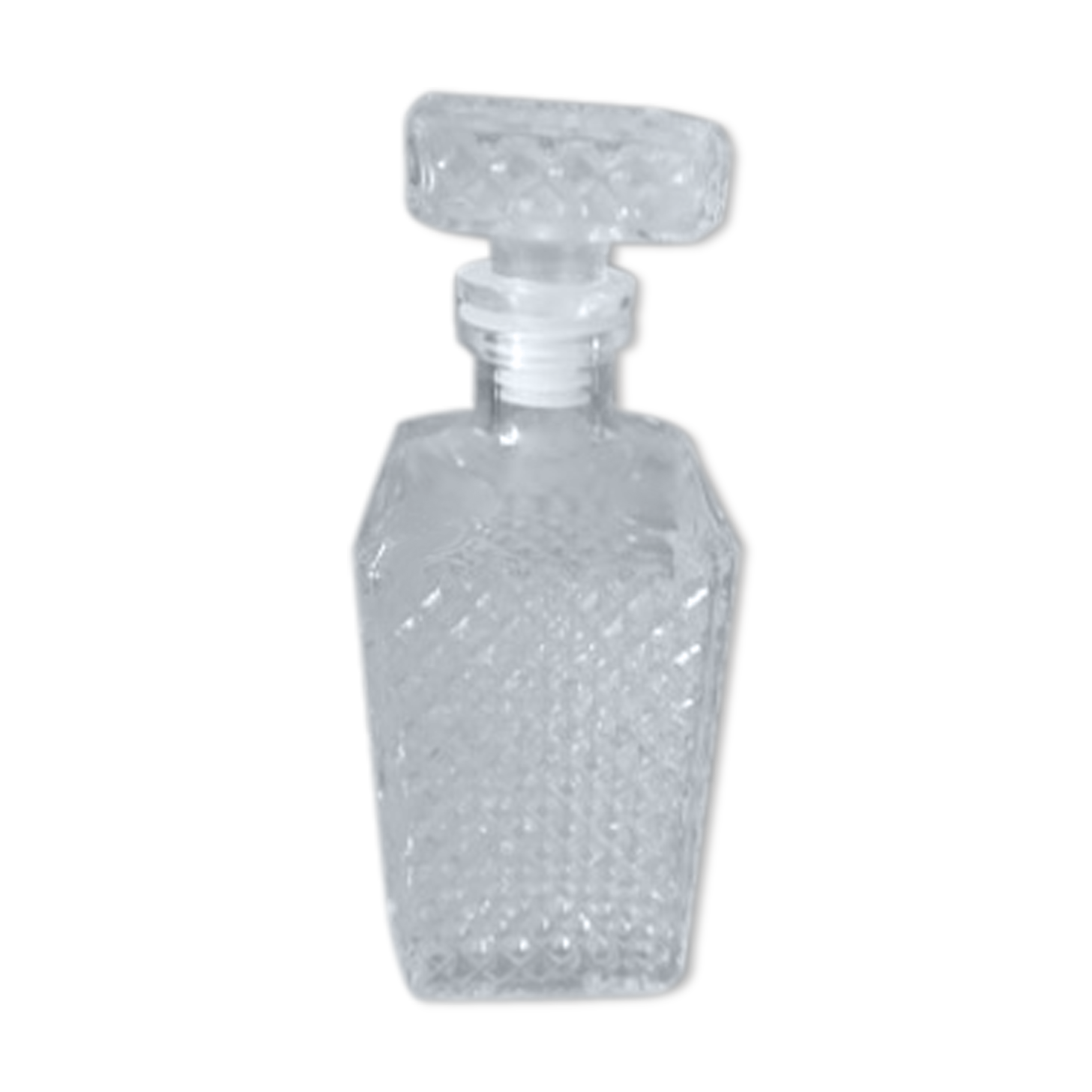Faceted glass whisky carafe