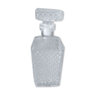 Faceted glass whisky carafe