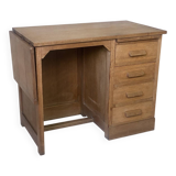 Vintage 1950s children's desk made of solid wood.
