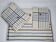 Vintage Table Set Damask Tablecloth and 8 Matching Embroidered Napkins, Blue and White Patterns