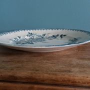 Flat plate, ironstone, Saint Amand, Margot decoration, Amandinoise company, 1920.