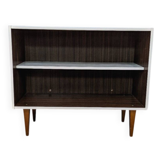 Vintage wood and white storage unit