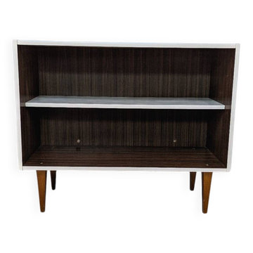 Vintage wood and white storage unit