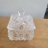 Vintage (70s) crystal sugar or other condiment pot with lid