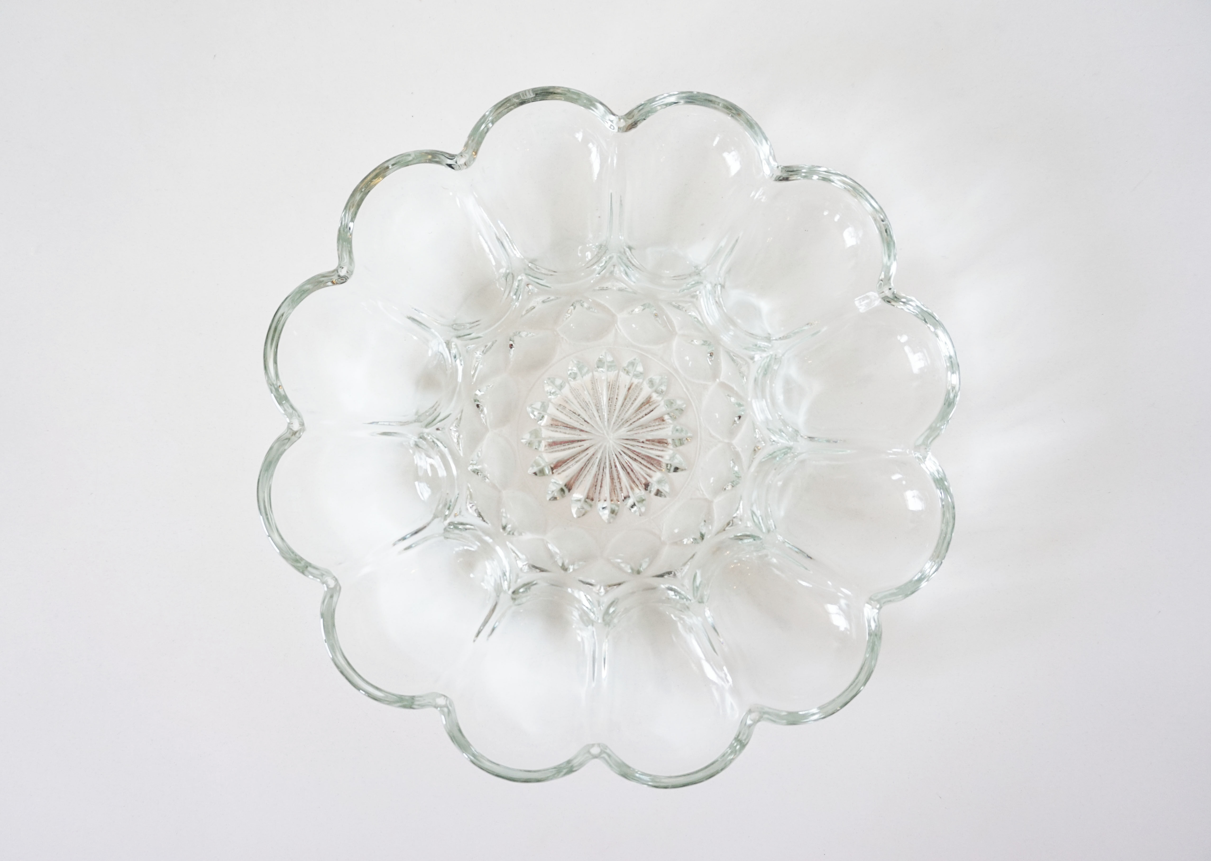 Flower glass presentation plates