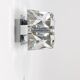 Paire d'appliques murales en cristal facetté et chrome / lampes murales en verre prisme par Kinkeldey