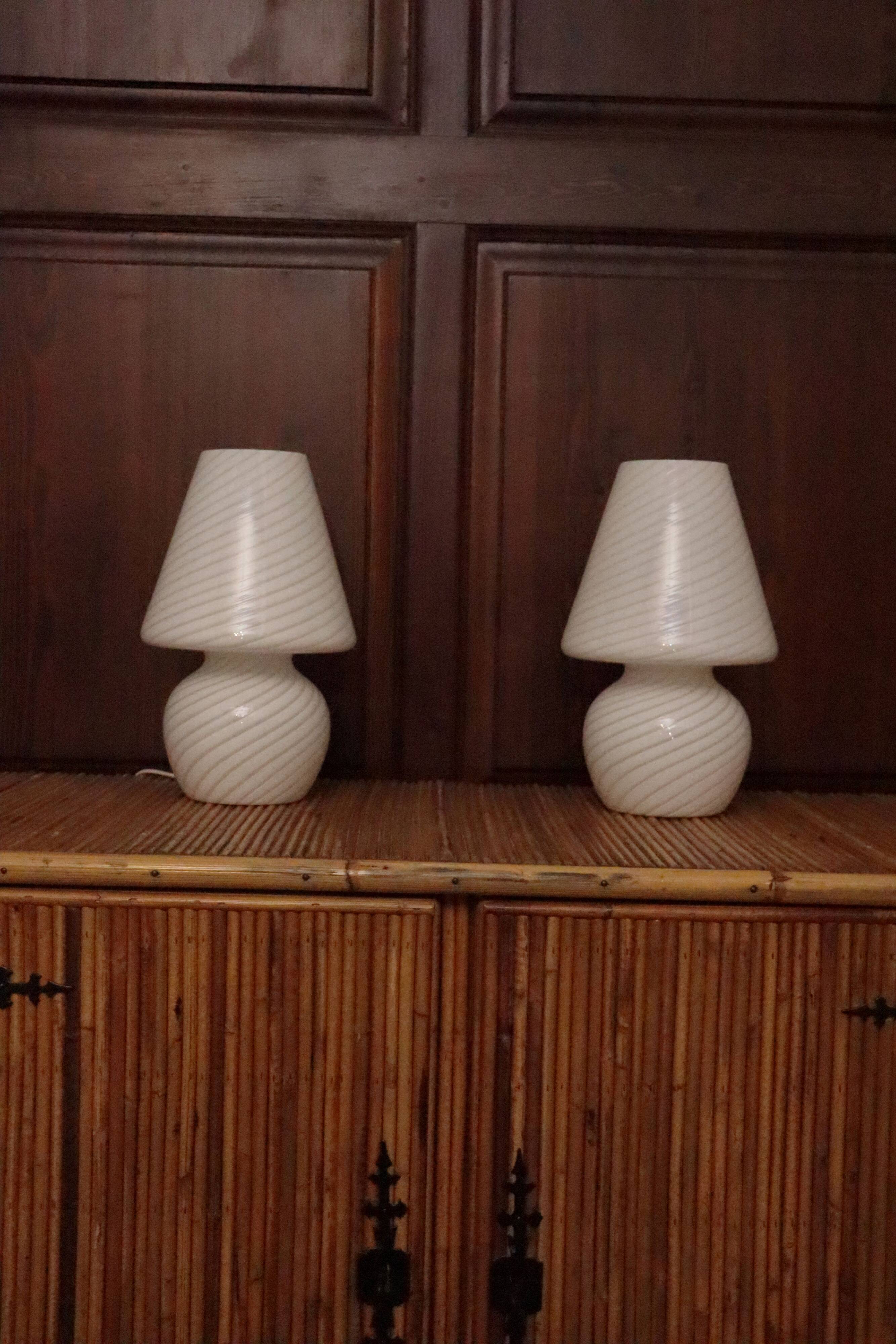 Pair of Lamps signed Murano