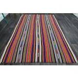 1970s Vintage Turkish Oushak Handmade Wool Cotton Orange Area Rug 193x270