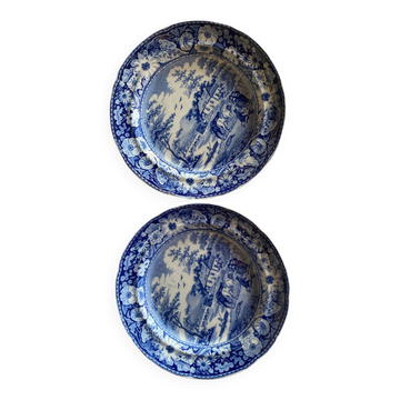 Lot de 2 assiettes anglaises Native