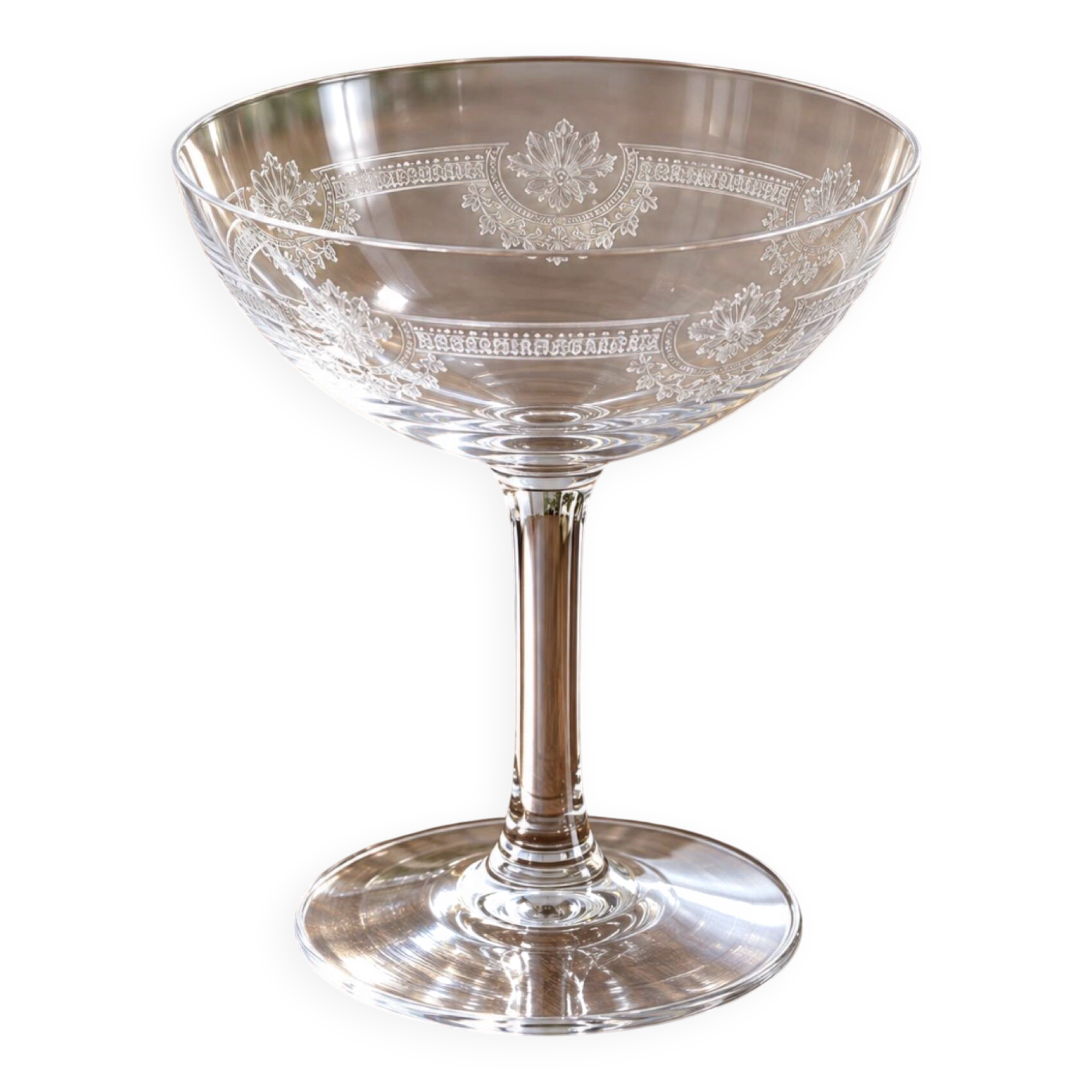 12 coupes  en cristal de Saint-Louis Modèle « Manon » circa