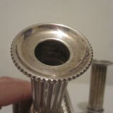 Pair of candlesticks Cailar Bailard silver metal