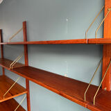 Unité murale modulaire en teck vintage scandinave “Veggen De Luxe”, Norvège