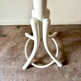 Parrot coat rack with 6 hooks in white curved beech
